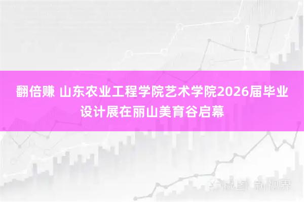翻倍赚 山东农业工程学院艺术学院2026届毕业设计展在丽山美育谷启幕